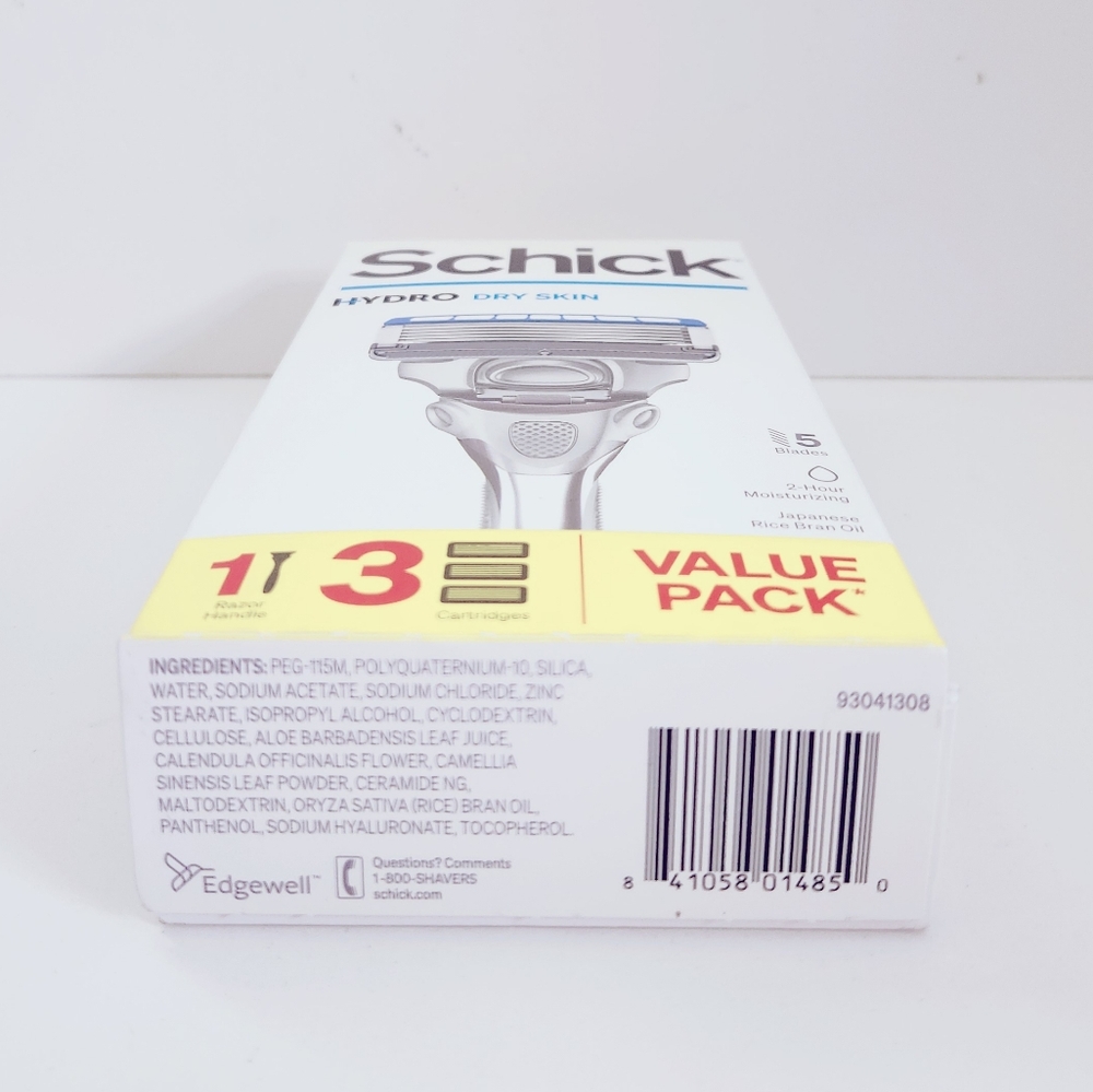 ๐ข2/$15 Schick Hydro Dry Skin 5-Blade Razor + 3 Razor Blade Refills - Picture 5 of 15